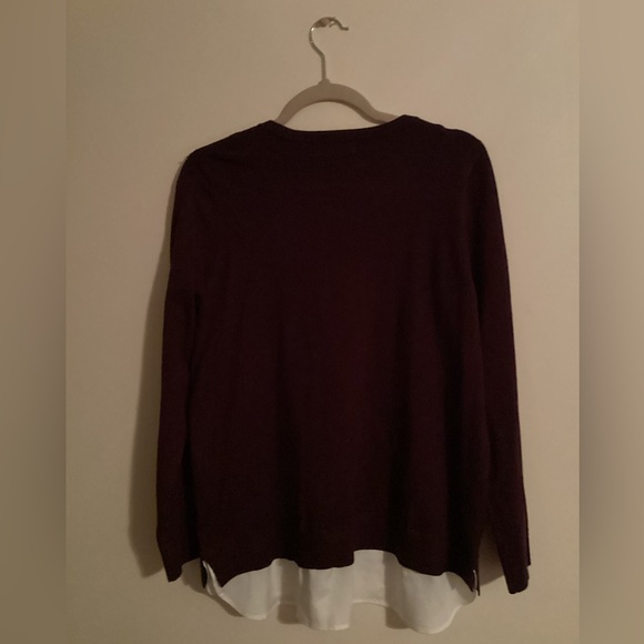 Calvin Klein Pearl Sweater with Faux Blouse - Picture 2 of 5